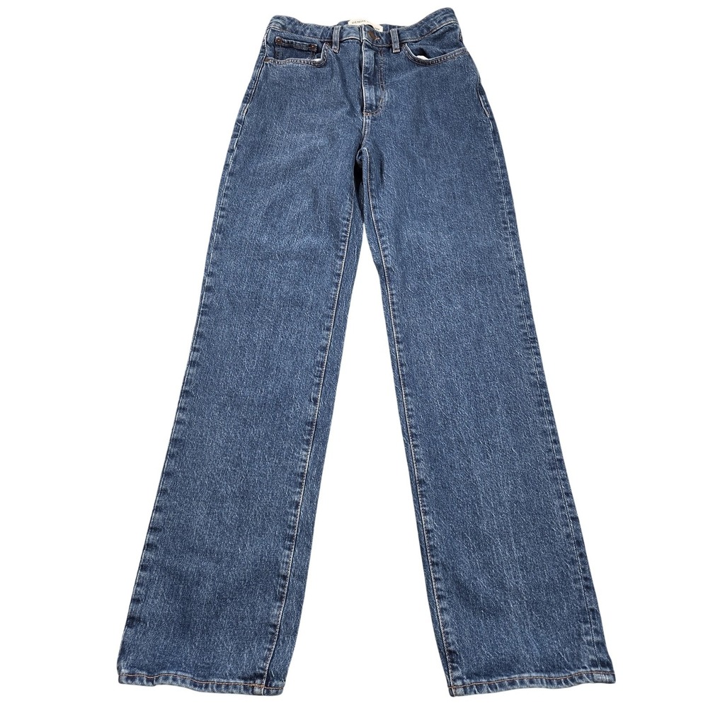 Denim Forum Jeans Womens 27‎ Blue Medium Wash High Rise Straight Denim 27x31